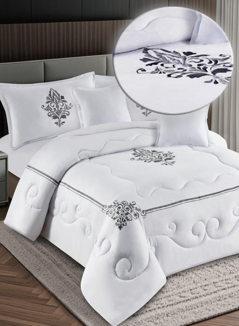 Infinity Luxury Summer Bedding Set – 4 Pieces (One and a Half Size) – Soft Quilt 210×160 cm – Fitted Sheet 200×120 cm – Pillowcase 80×50 cm + Decorative Pillowcase 50×50 cm - Image 2